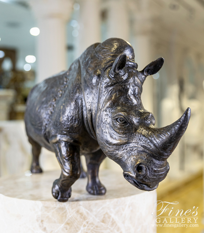 Bronze Statues  - Bronze Statue Of A Rhino - BS-1034